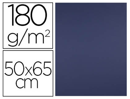 CARTULINA LIDERPAPEL 50X65 CM 180 GR ZAFIRO PAQUETE DE 25