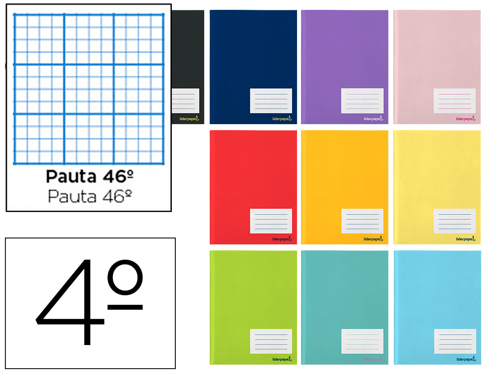 LIBRETA LIDERPAPEL SMART A5 32 HOJAS 60 G/M2 RAYADO N 46 COLORES SURTIDOS