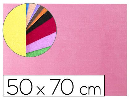 GOMA EVA LIDERPAPEL 50X70CM 60G/M2 ESPESOR 2MM TEXTURA TOALLA ROSA