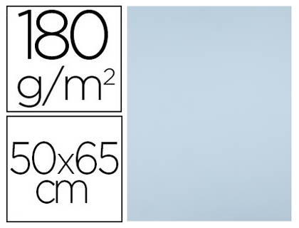 CARTULINA LIDERPAPEL 50X65 CM 180G/M2 AZUL PAQUETE DE 25