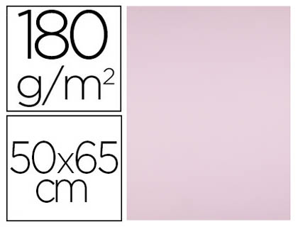 CARTULINA LIDERPAPEL 50X65 CM 180G/M2 ROSA PAQUETE DE 25