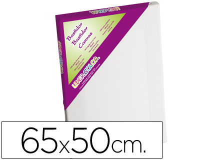 BASTIDOR LIDERPAPEL 15P LIENZO GRAPADO TRASERO ALGODON 100% MARCO PAWLONIA 1,8X3,8 CM BORDES MADERA 65X50 CM