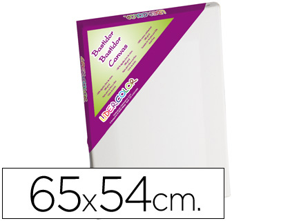 BASTIDOR LIDERPAPEL 15F LIENZO GRAPADO TRASERO ALGODON 100% MARCO PAWLONIA 1,8X3,8 CM BORDES MADERA 65X54 CM