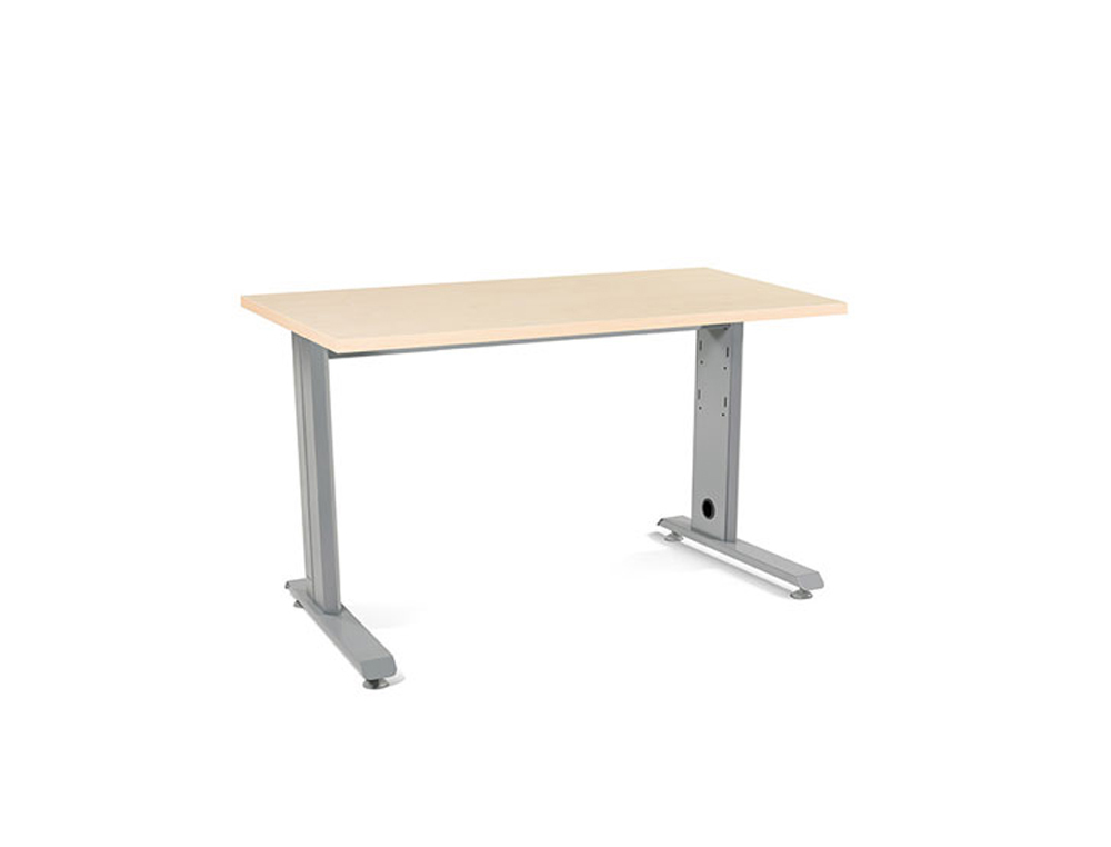 MESA DE OFICINA ROCADA METAL 2000AC01 GRIS/HAYA 120X60 CM
